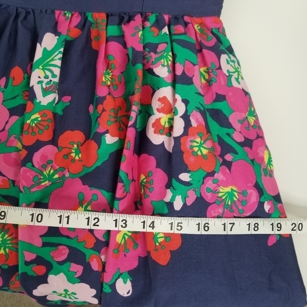 Lilly Pulitzer Lottie Blue Cherry Floral Strapless Mini Dress Size 6 - Picture 10 of 16